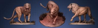 3D мадэль Скульптура Льва (STL)